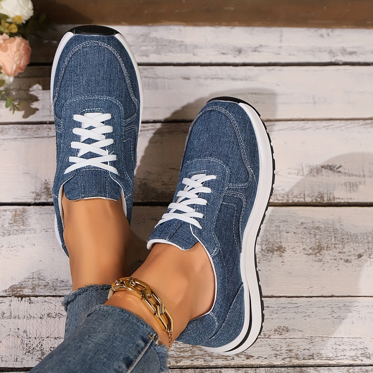 Izzy™ | Orthopedische Sneakers met spijkerstof