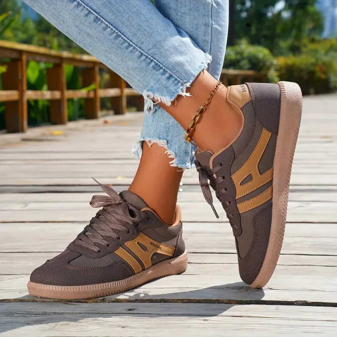 Noralie | Dames Retro Sneakers Ergonomisch Ademend